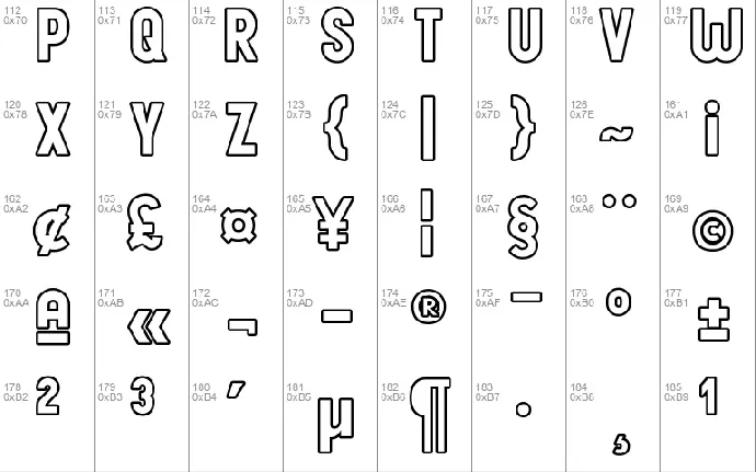 PostBus font