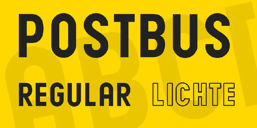 PostBus font