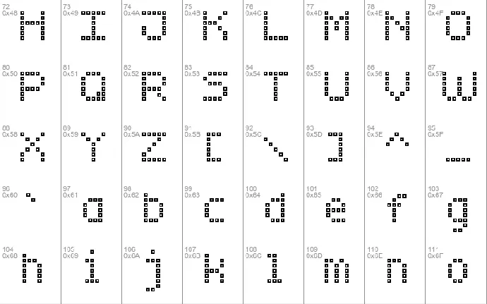 Brick LED-7 font