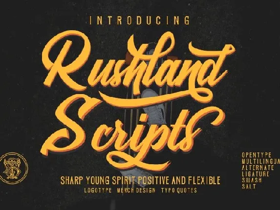 Rushland Scripts Calligraphy Brush Style font