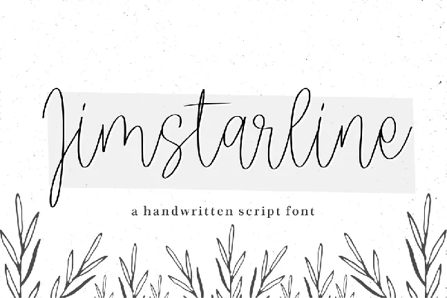 Jimstarline font