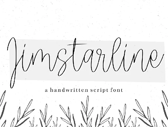 Jimstarline font