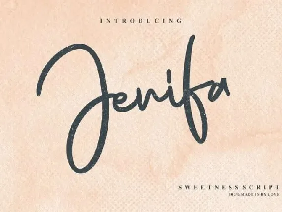 Jenifa Script Free font