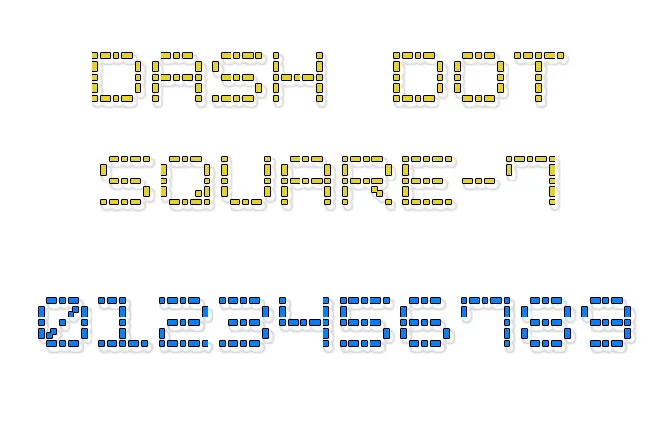 Dash Dot Square-7 font