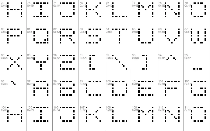 Dash Dot Square-7 font