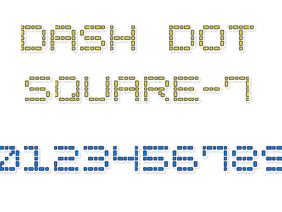 Dash Dot Square-7 font