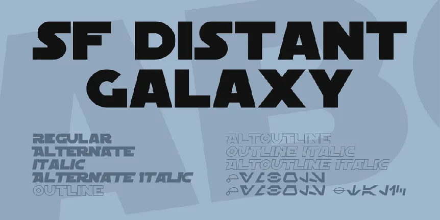 SF Distant Galaxy font