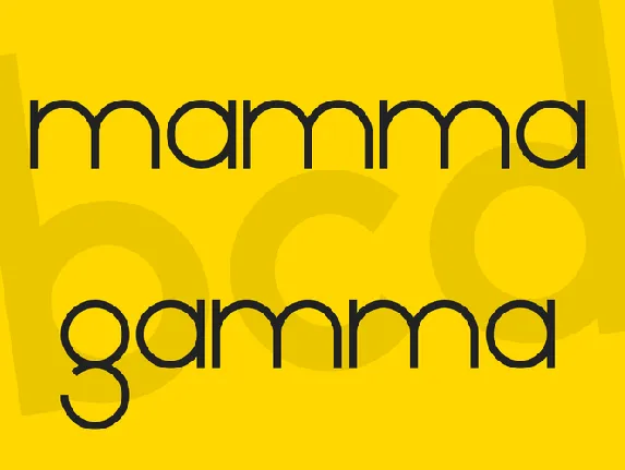 Mamma Gamma font