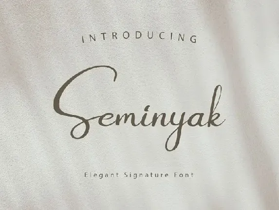 Seminyak Script font