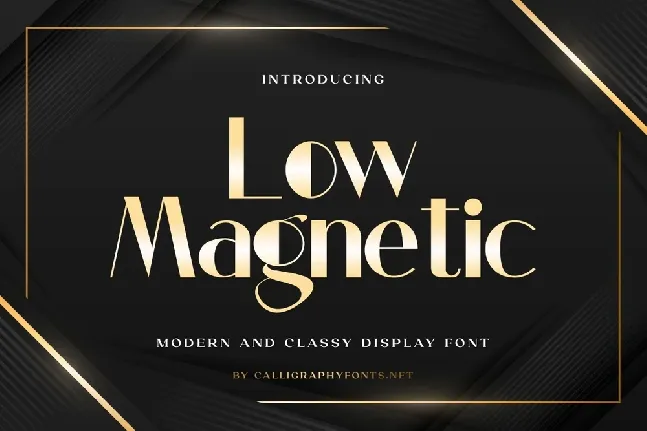 Low Magnetic font