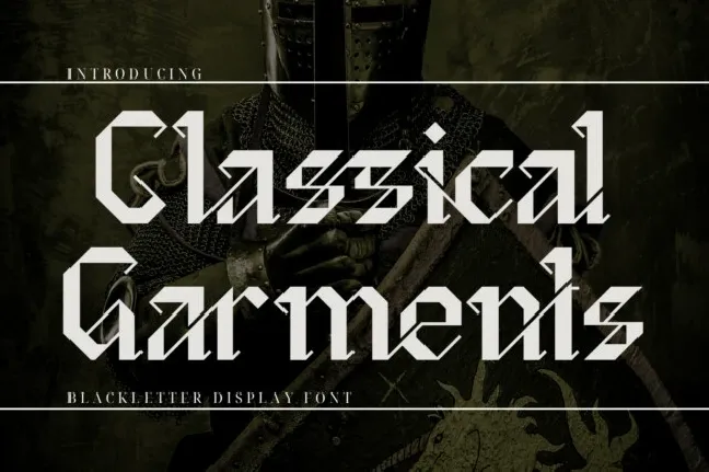 Classical Garments font