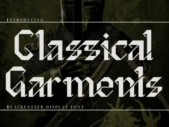 Classical Garments font