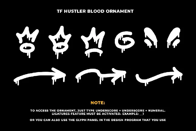 TF Hustler Blood DEMO font