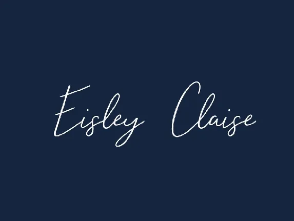 Eisley Claise font