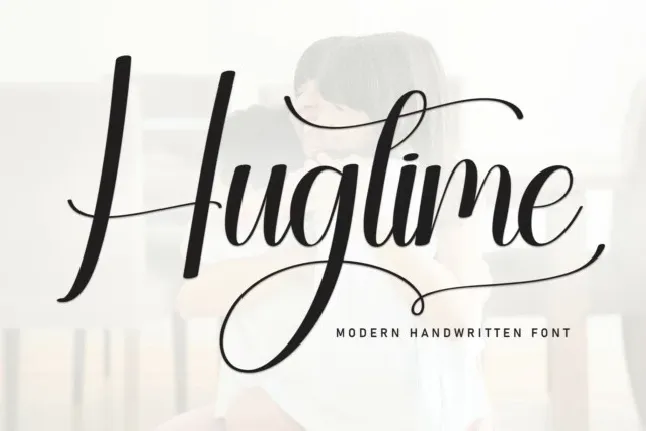 Hugtime Script font