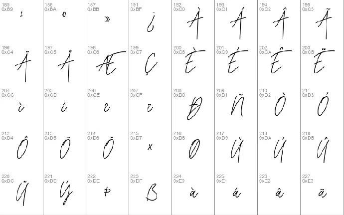 Harmony Signature font