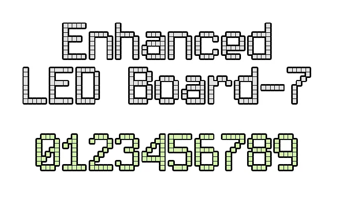 Enhanced LED Board-7 font