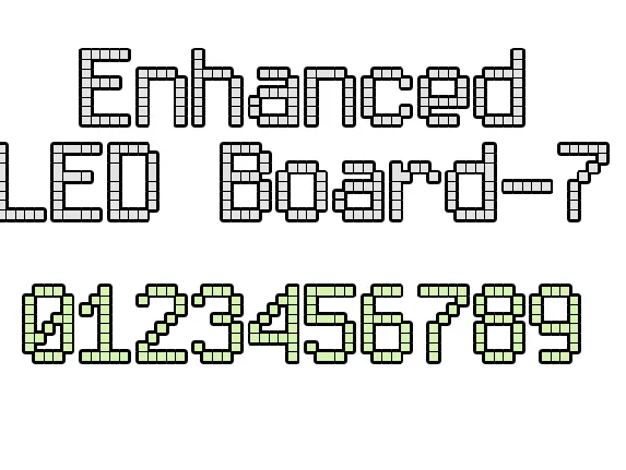 Enhanced LED Board-7 font