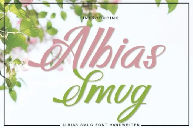 Albias Smug Script font