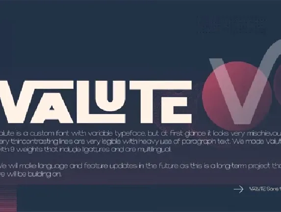 Valute font