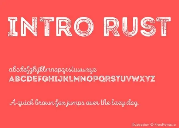 Intro Rust font