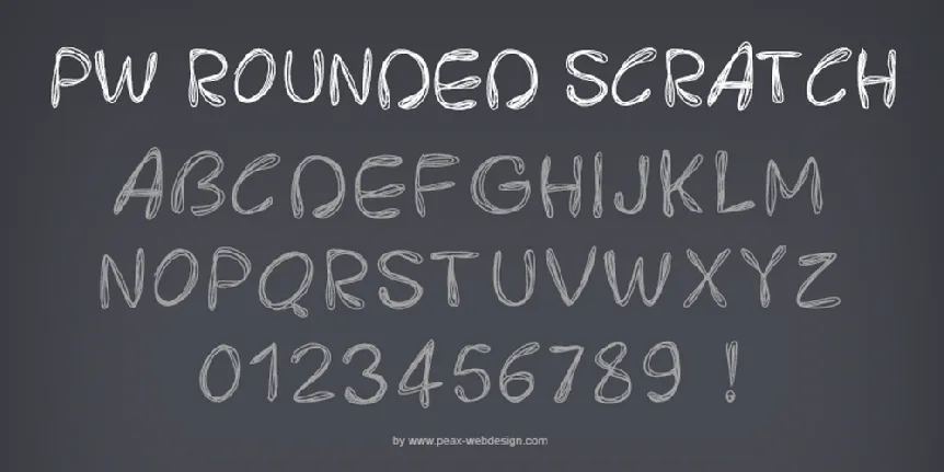 PWRoundedScratch font