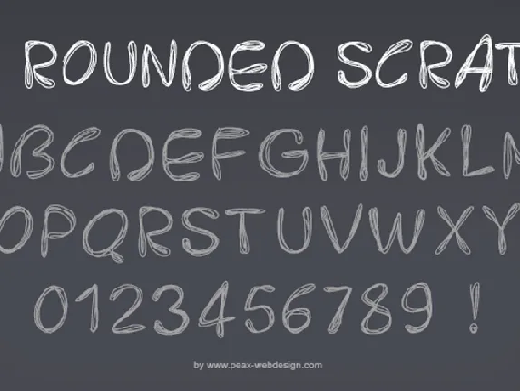 PWRoundedScratch font