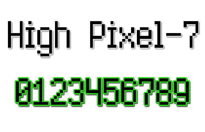 High Pixel-7 font