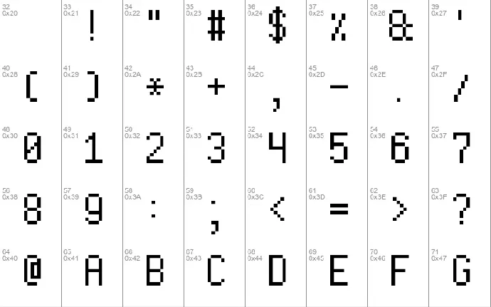 High Pixel-7 font