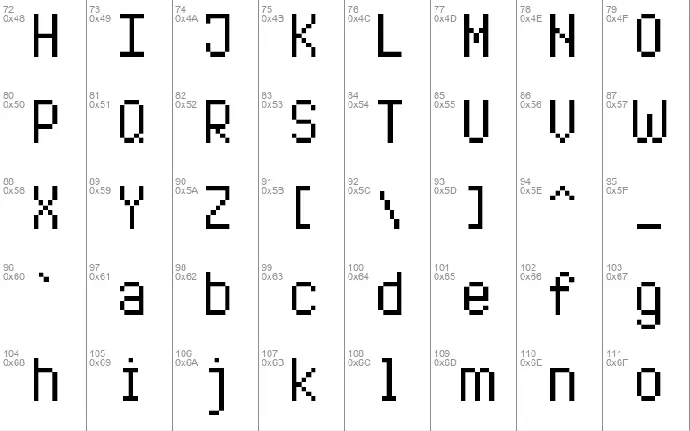 High Pixel-7 font