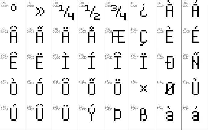 High Pixel-7 font