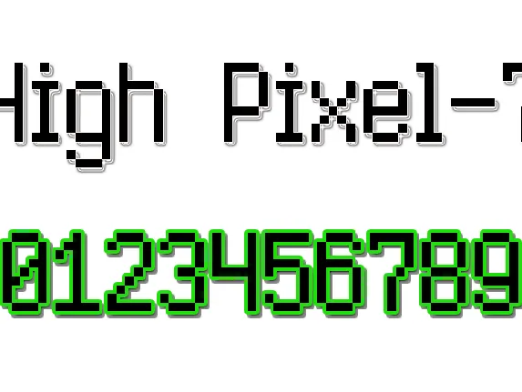 High Pixel-7 font