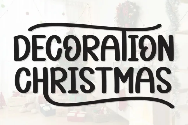 Decoration Christmas Display font