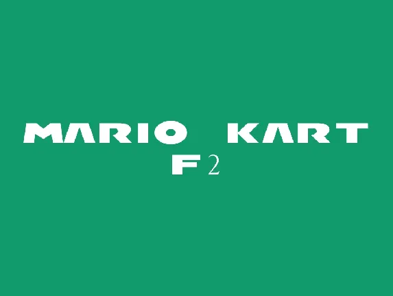 Mario Kart F2 font