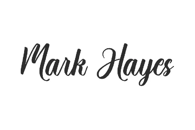 Mark Hayes Demo font