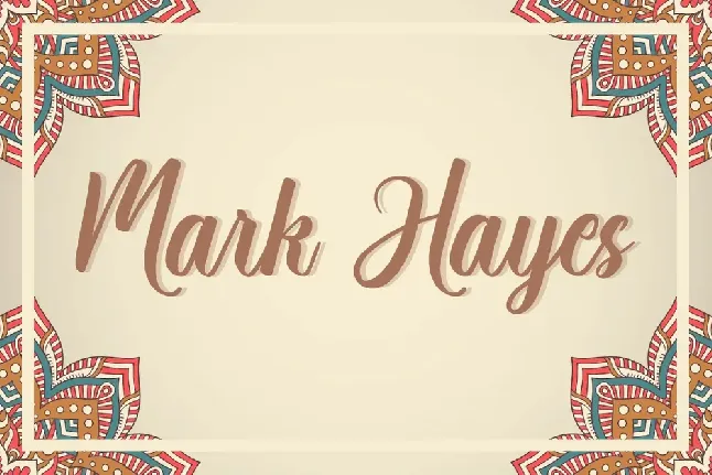 Mark Hayes Demo font