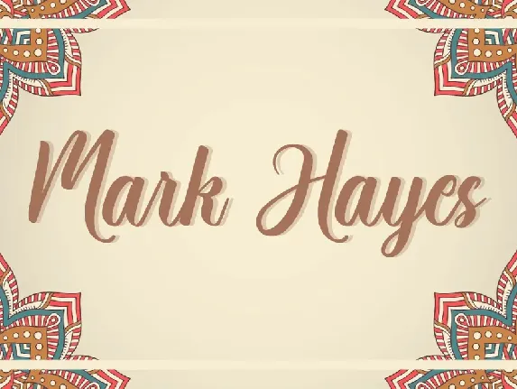 Mark Hayes Demo font