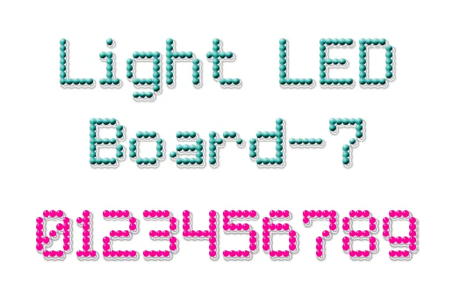 Light LED Board-7 font