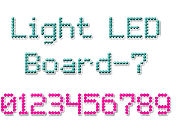 Light LED Board-7 font