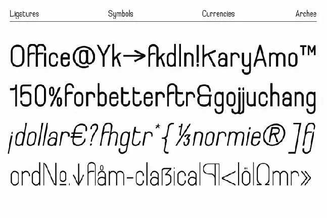 Archee font