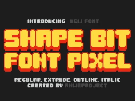 Shape Bit font