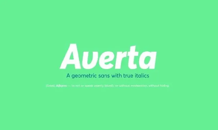 Averta Free font