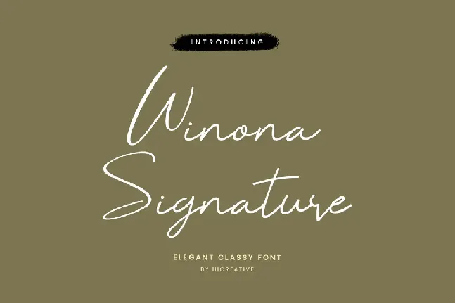 WinonaSignature font