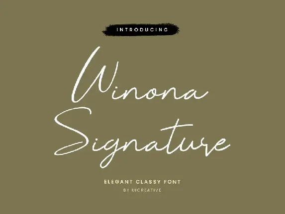 WinonaSignature font