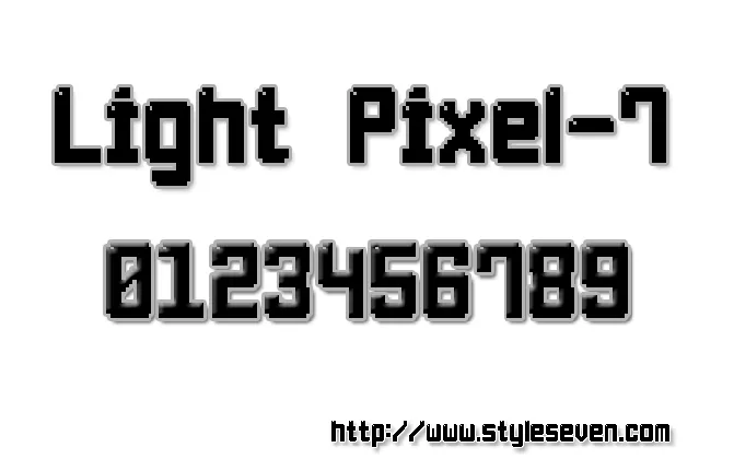 Light Pixel-7 font