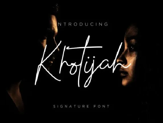 Khotijah Signature font