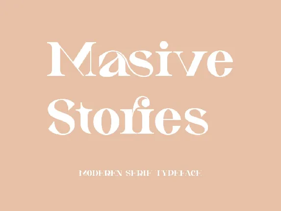 Masive Stories font