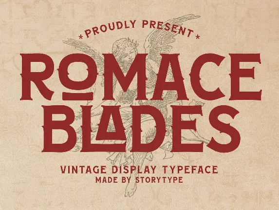 Romace Blades font