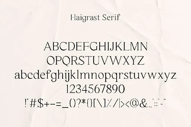 Haigrast font