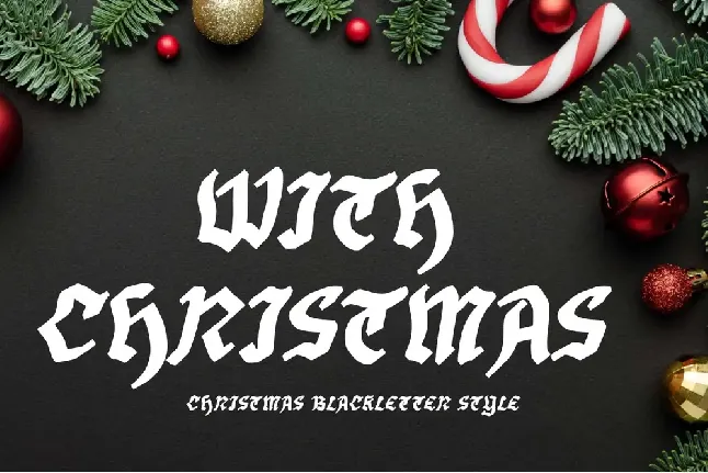 With Christmas Personal font